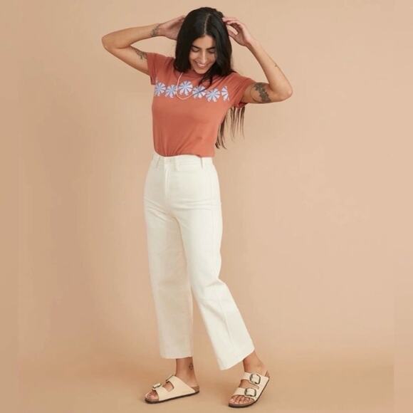 Marine Layer Cream Wide Leg Pants - Picture 5 of 14